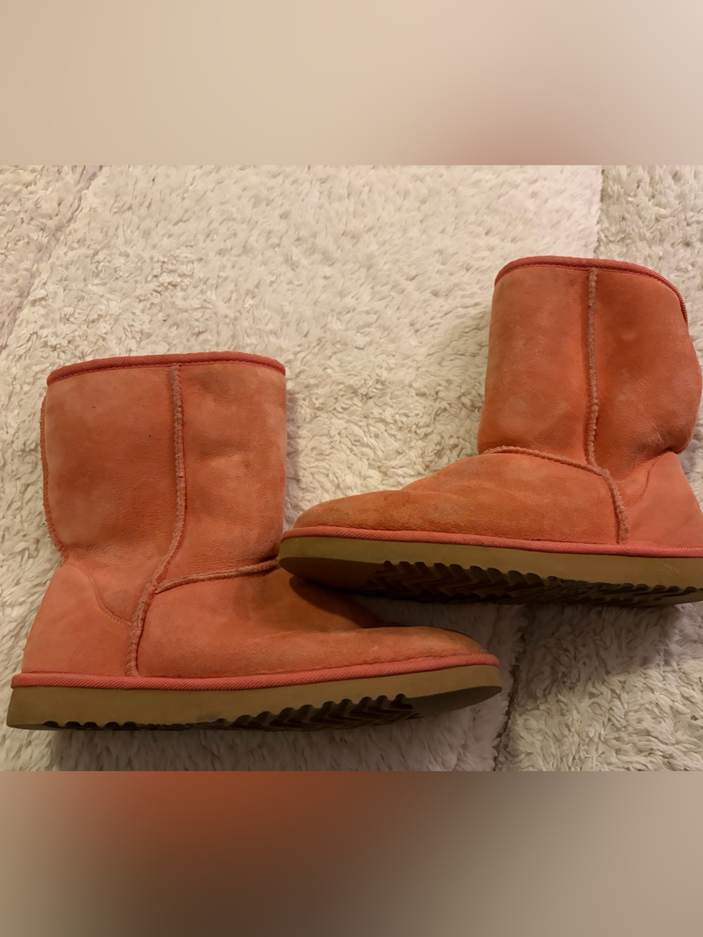 Vintage Ugg Women's rusty pink Suede Cozy Winter Boots
